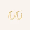 Pernille Corydon Øreringe^Small Double Wave Hoops
