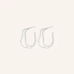 Pernille Corydon Øreringe^Small Double Wave Hoops